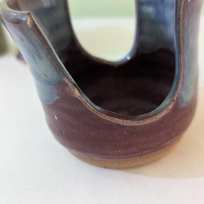 Handmade Pottery Vessels Signed (K)