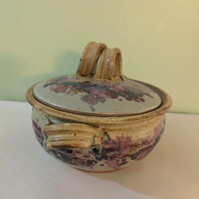 Handmade Studio Pottery Lidded Dish Casserole Dish (K)