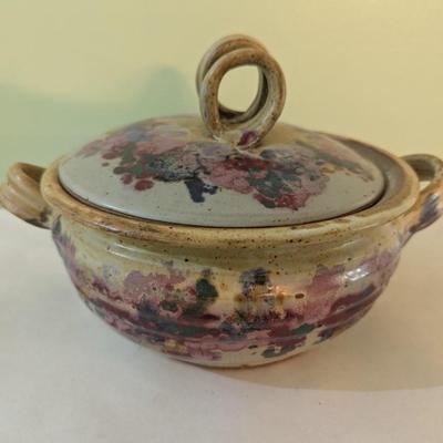 Handmade Studio Pottery Lidded Dish Casserole Dish (K)