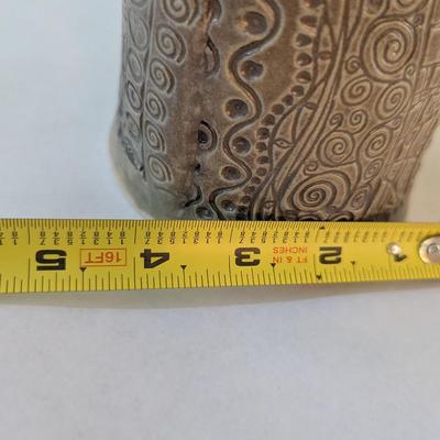 Handmade Pottery Vessel Signed (K)