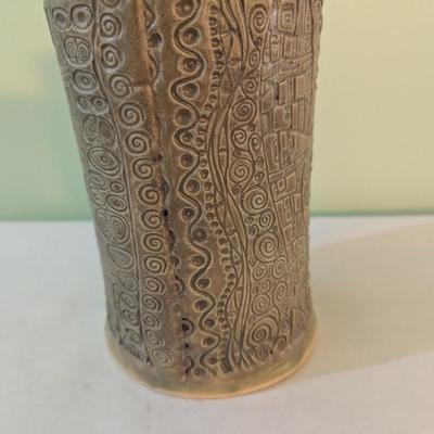 Handmade Pottery Vessel Signed (K)
