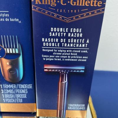 Men’s 3 Piece Set King C. Gillette Beard Trimmer, Safety Razor and Tom Ford Sample