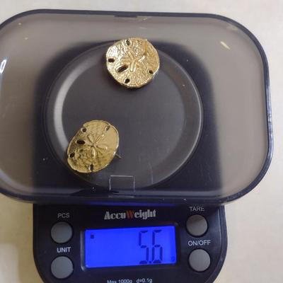 14 Karat Yellow Gold Post Earrings- Approx Total Weight 5.6 Grams (#38)