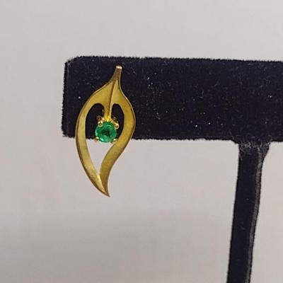 14 Karat Yellow Gold and Gemstone Post Earrings- Approx Total Weight 4.3 Grams (#40)