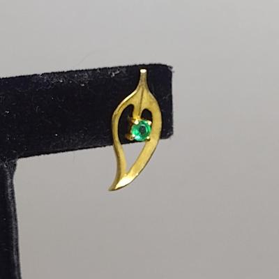 14 Karat Yellow Gold and Gemstone Post Earrings- Approx Total Weight 4.3 Grams (#40)