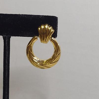 14 Karat Yellow Gold Post Earrings- Approx Total Weight 1.3 Grams (#41)