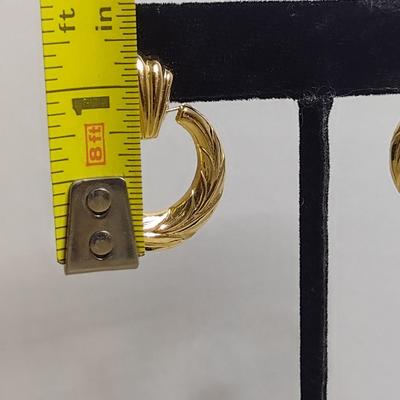 14 Karat Yellow Gold Post Earrings- Approx Total Weight 1.3 Grams (#41)