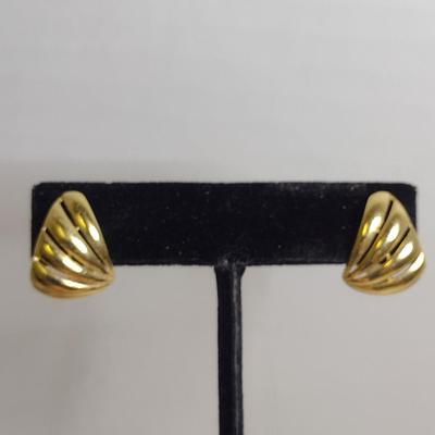 14 Karat Yellow Gold Post Earrings- Approx Total Weight 4.4 Grams (#42)