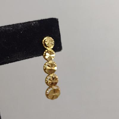 14 Karat Yellow Gold Post Earrings- Approx Total Weight 2.2 Grams (#44)