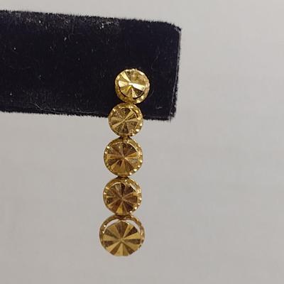 14 Karat Yellow Gold Post Earrings- Approx Total Weight 2.2 Grams (#44)