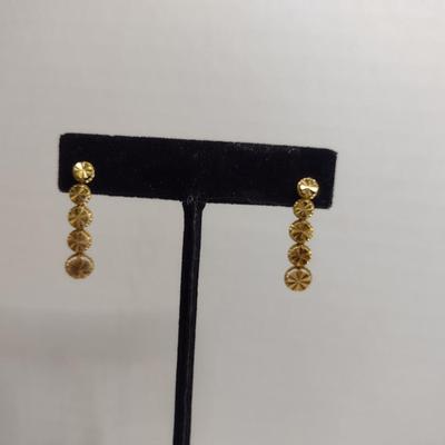 14 Karat Yellow Gold Post Earrings- Approx Total Weight 2.2 Grams (#44)
