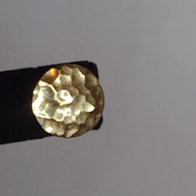 14 Karat Plumb Yellow Gold Post Earrings- Approx Total Weight 1.0 Grams (#45)