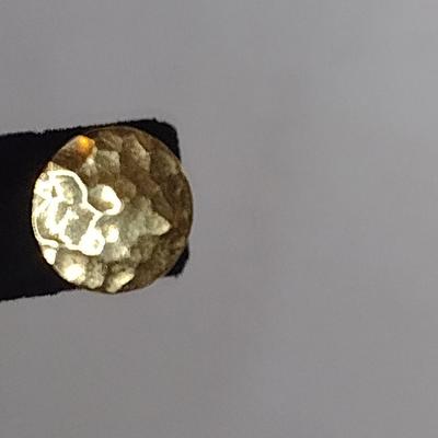 14 Karat Plumb Yellow Gold Post Earrings- Approx Total Weight 1.0 Grams (#45)