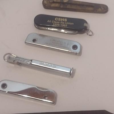 Collection of Vintage Letter Openers, Blade Sharpeners, and Pocketknives