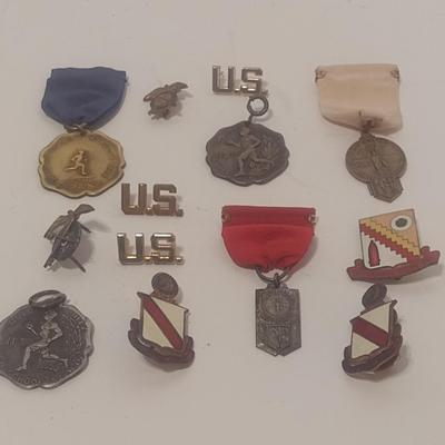 Collection of Antique Military and Track and Field Medals