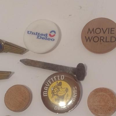 Collection of Vintage Buttons, Lapel Pins and Other