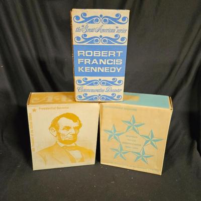 Lot of 3 "New in Box" Wheaton Presidential Bottles
