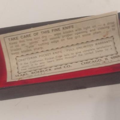 Vintage Sears Craftsman 1927-1977 Anniversary Pocket Knife with Original Box Used Condition