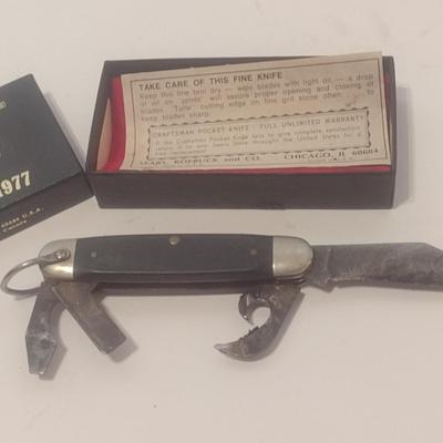 Vintage Sears Craftsman 1927-1977 Anniversary Pocket Knife with Original Box Used Condition