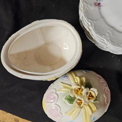Lot of Misc. Antique Items Including Lefton Easter Egg