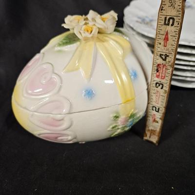 Lot of Misc. Antique Items Including Lefton Easter Egg