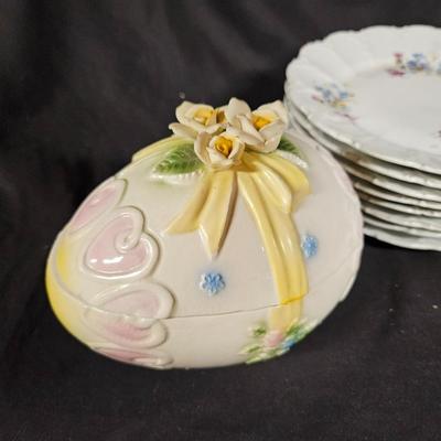 Lot of Misc. Antique Items Including Lefton Easter Egg