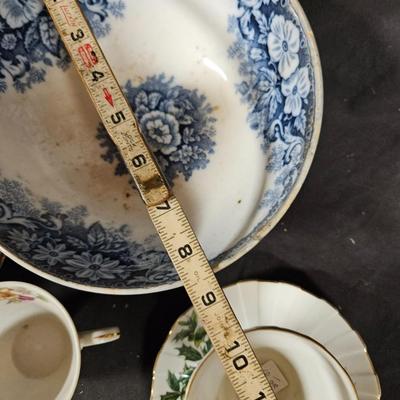 Lot of Misc. Antique Items Including Teacups & Saucers
