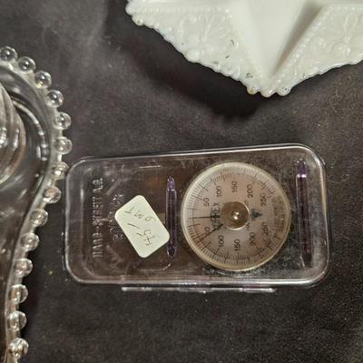 Lot of Misc. Antique Items Including Milk Glass Trinket Dish