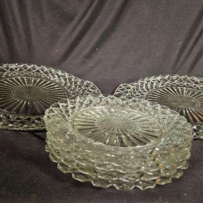Lot of Misc. Antique Items Including Anchor Hocking Waterford Waffle Glass