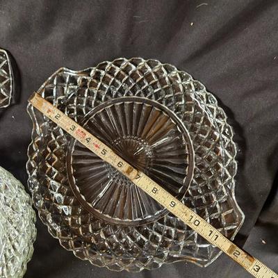 Lot of Misc. Antique Items Including Anchor Hocking Waterford Waffle Glass