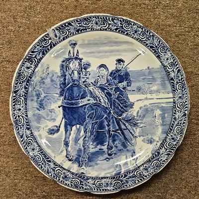 Vintage Royal Sphinx Maastricht Delft Carriage Charger - 1970's