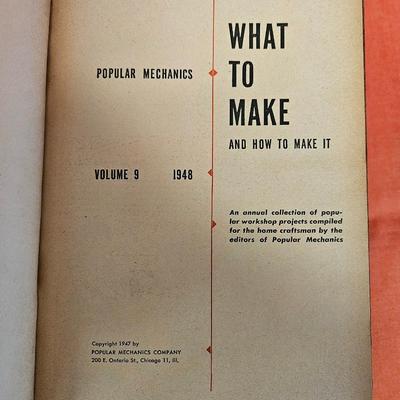 Set of 9 Popular Mechanics "What to Make and How to Make It" Books - 1940's