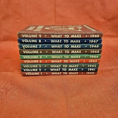 Set of 9 Popular Mechanics "What to Make and How to Make It" Books - 1940's