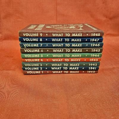 Set of 9 Popular Mechanics "What to Make and How to Make It" Books - 1940's