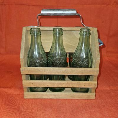 Lot of 6 Baltimore Glass CocaCola Bottle in Wooden Pack