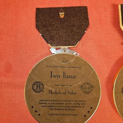 Set of 2 Bradford Exchange Medals of Valor