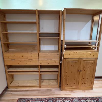 Sale Photo Thumbnail #1111: Modular Design. 33 x 16 x 74" Tall. The other is 51 X 13 X 74" 