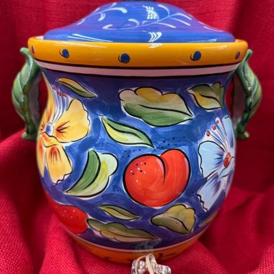 Clay Art 2002 Amalfi style lidded pot