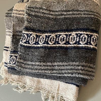 Grey Mexican blanket