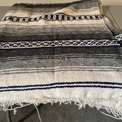Grey Mexican blanket