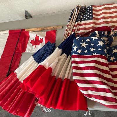 Flags and bag