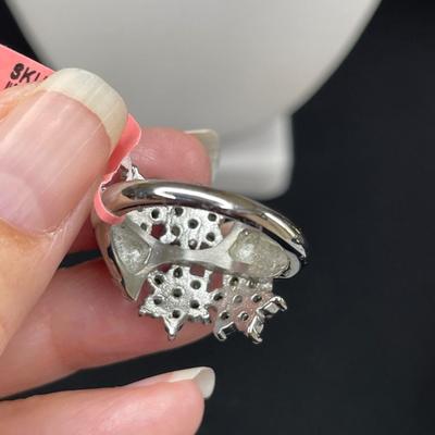 Multicolored CZ Stainless Steel Ring