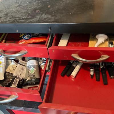 All American organizer with crafting supplies