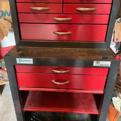 All American organizer with crafting supplies