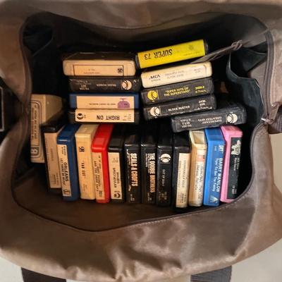 8 track player and 8 tracks