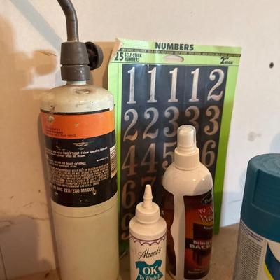 Tools, flashlight, torch, stain and flex seal