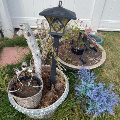 Outdoor grouping of pots