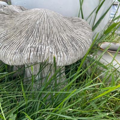 Outdoor grouping of pots and decor