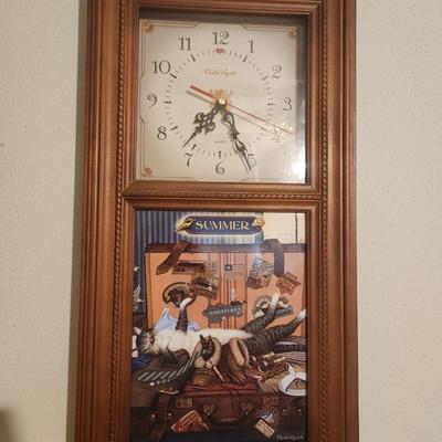 Summer Cat Clock