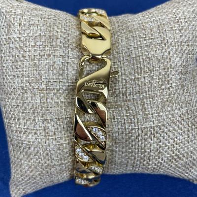 New Invicta Men’s Goldtone Stainless Steel Bracelet